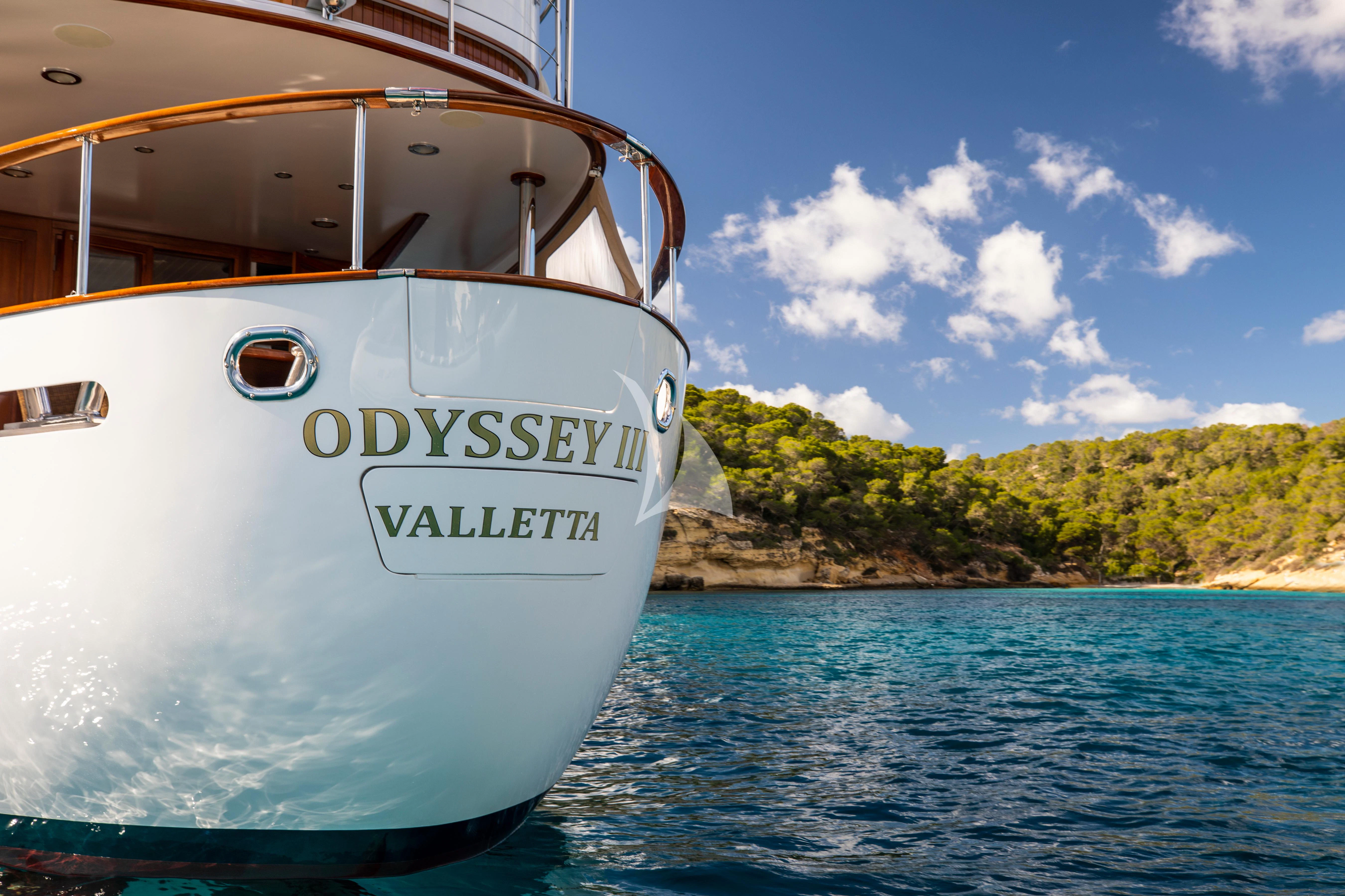 a boat on the water aboard ODYSSEY III Yacht for Sale