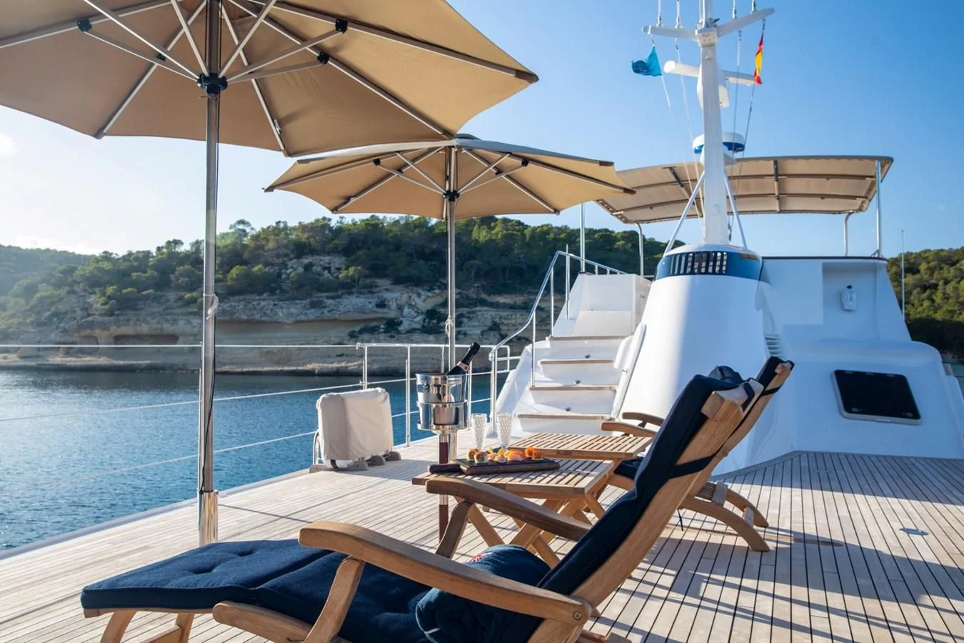a boat on the water aboard ODYSSEY III Yacht for Sale