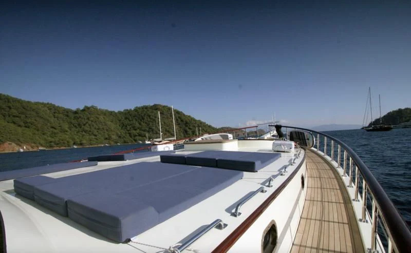 a boat on the water aboard ALWAYS SMILE Yacht for Charter