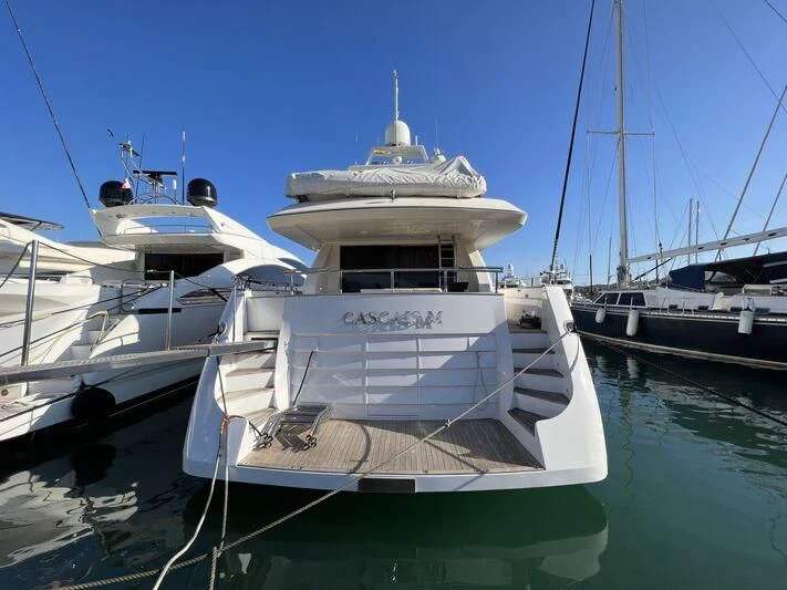 a group of boats are parked in a harbor aboard CASCAIS M Yacht for Sale