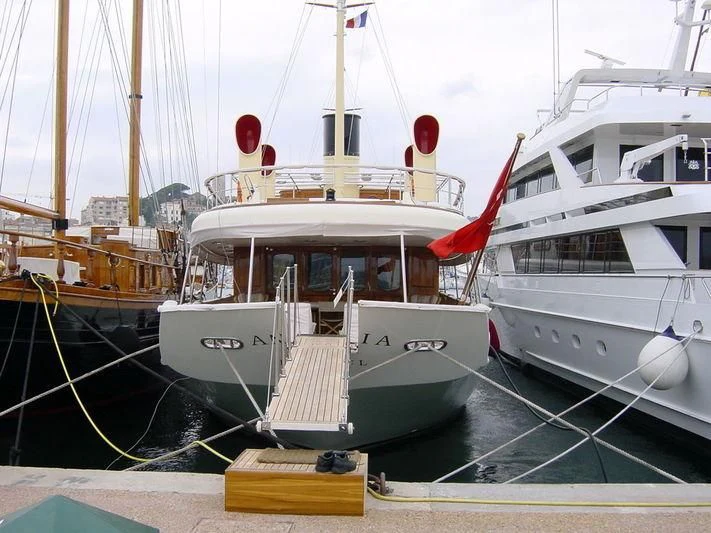 a few boats docked aboard ARRIVA Yacht for Sale