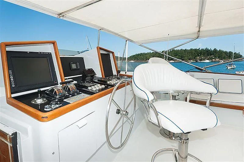 a room with computers and chairs aboard ALL OF ME Yacht for Sale