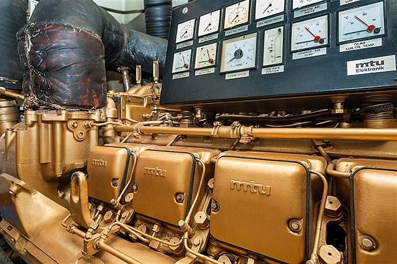 a machine with a metal part aboard ALL OF ME Yacht for Sale
