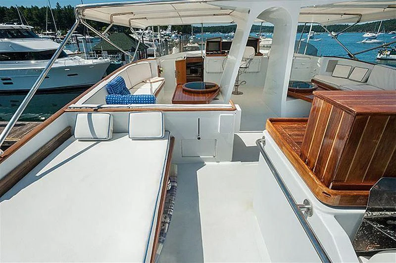 a boat dock with many boats aboard ALL OF ME Yacht for Sale