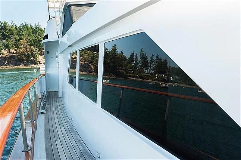 a covered walkway over water aboard ALL OF ME Yacht for Sale