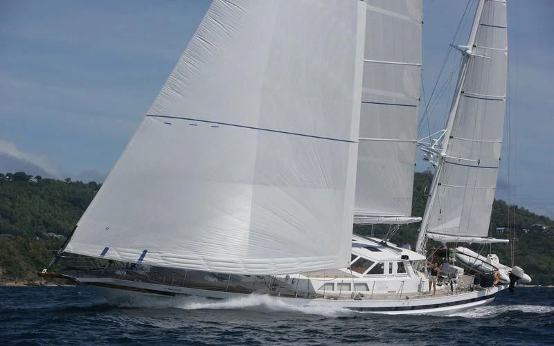 a sailboat on the water aboard HIDE N SEA Yacht for Sale