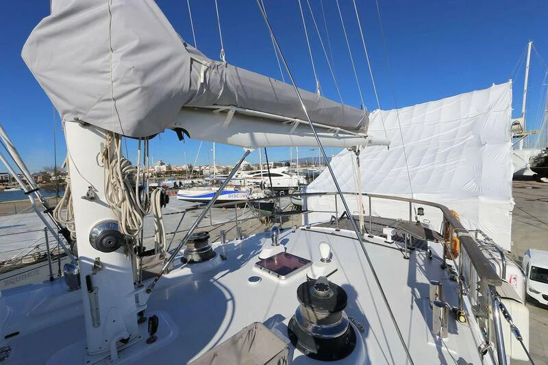a sailboat on the water aboard HIDE N SEA Yacht for Sale