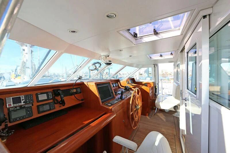 inside of a vehicle aboard HIDE N SEA Yacht for Sale