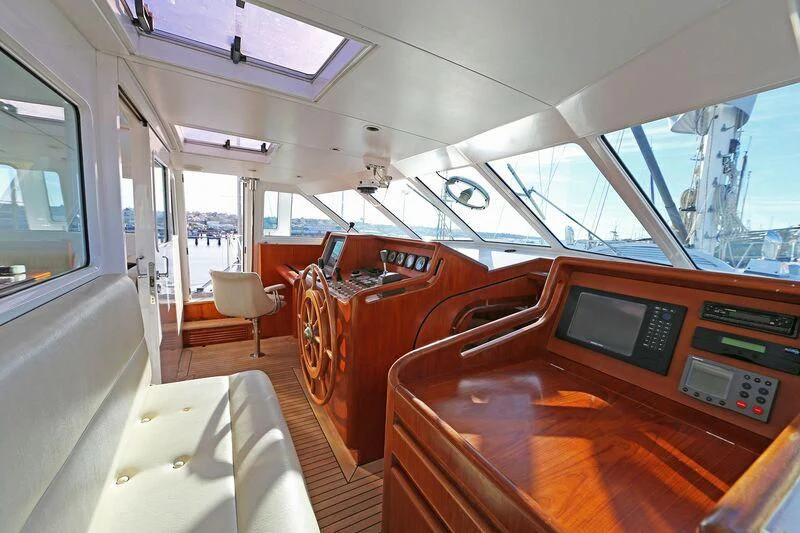 inside of a vehicle aboard HIDE N SEA Yacht for Sale