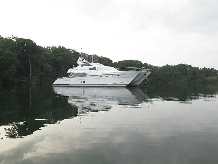 a boat on the water aboard AZURE II Yacht for Sale