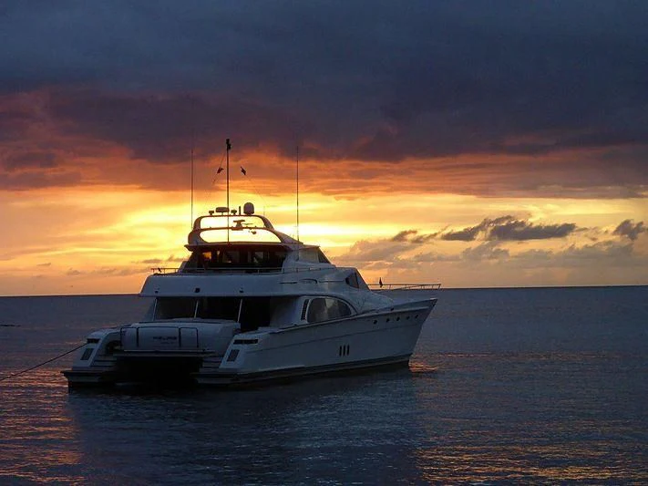 a boat in the water aboard AZURE II Yacht for Sale
