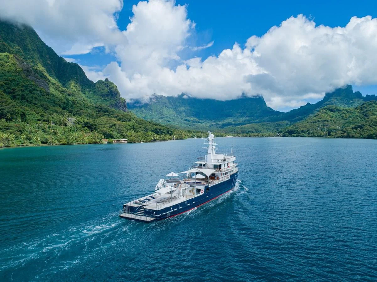 a boat on the water aboard LATITUDE Yacht for Sale