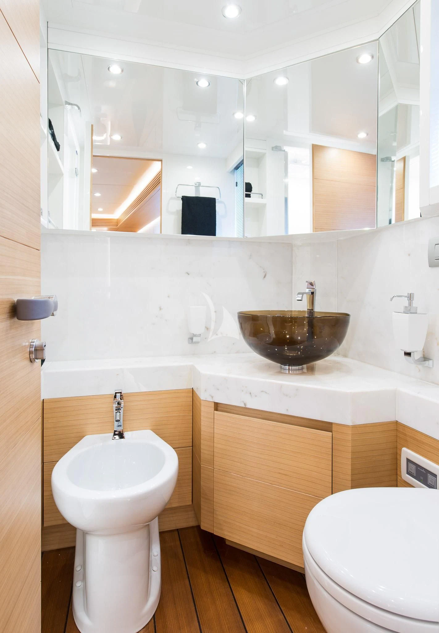 a bathroom with a sink and a toilet aboard MIREDO Yacht for Sale