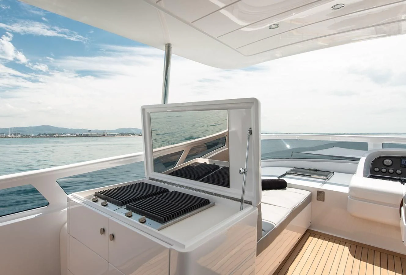 a laptop on a boat aboard MIREDO Yacht for Sale