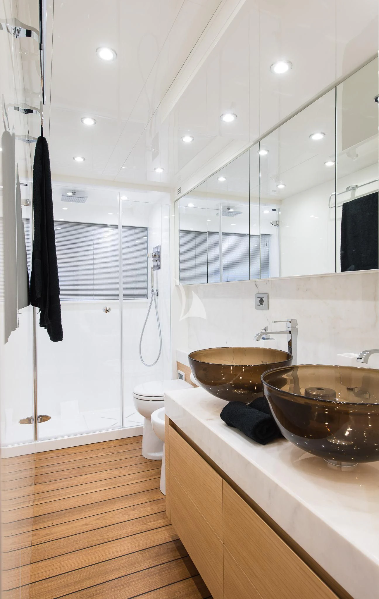 a bathroom with a sink and a toilet aboard MIREDO Yacht for Sale