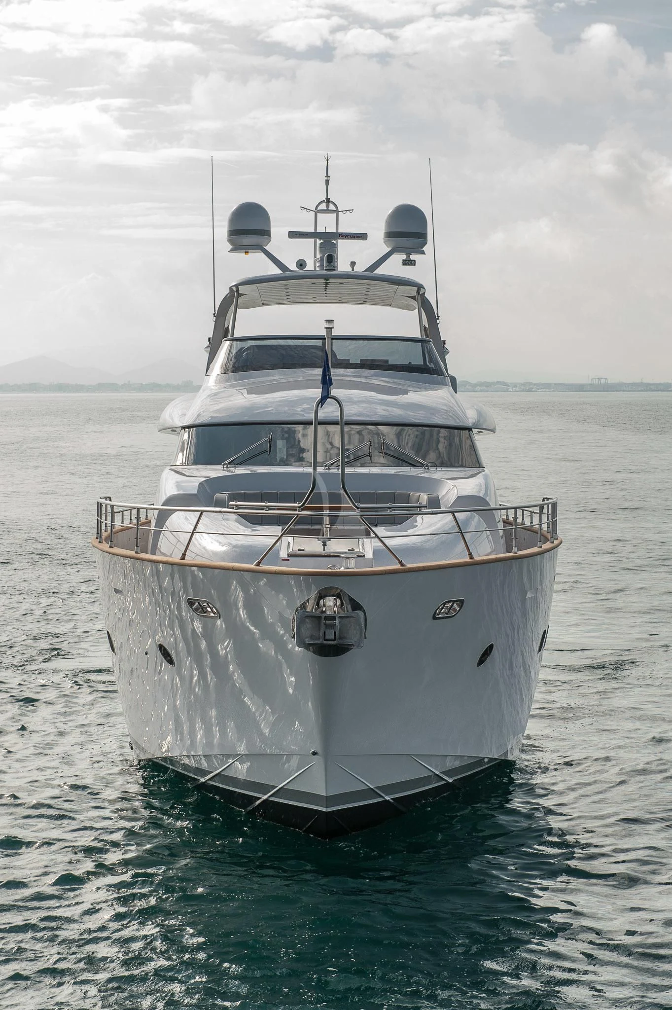 a large white ship in the water aboard MIREDO Yacht for Sale