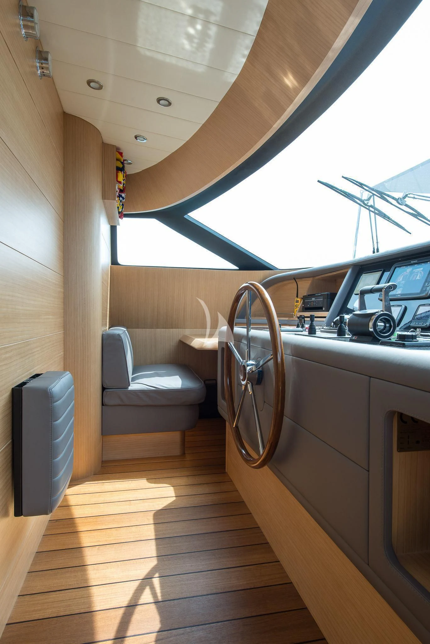 inside of a car aboard MIREDO Yacht for Sale