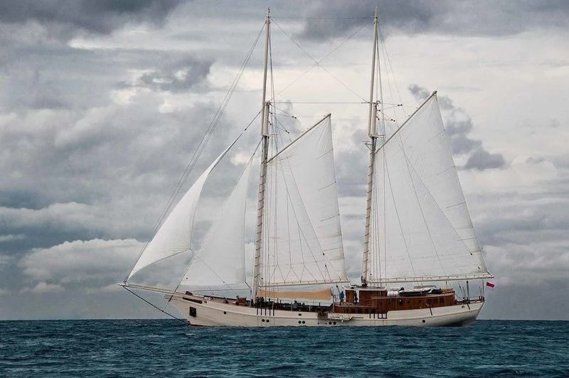 a sailboat in the water aboard MUTIARA LAUT Yacht for Sale
