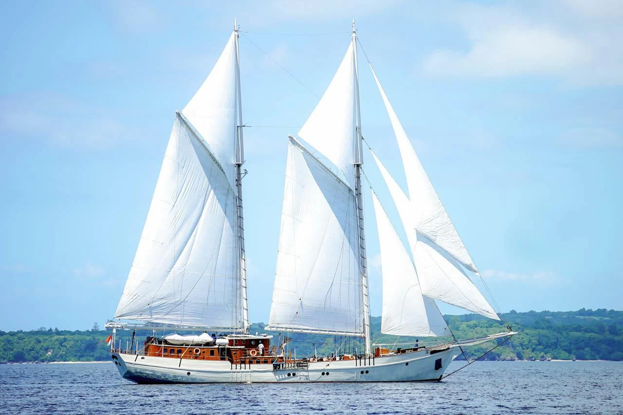 a sailboat on the water aboard MUTIARA LAUT Yacht for Sale