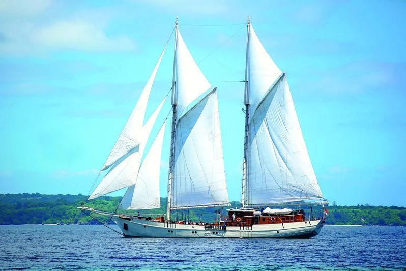 a sailboat on the water aboard MUTIARA LAUT Yacht for Sale