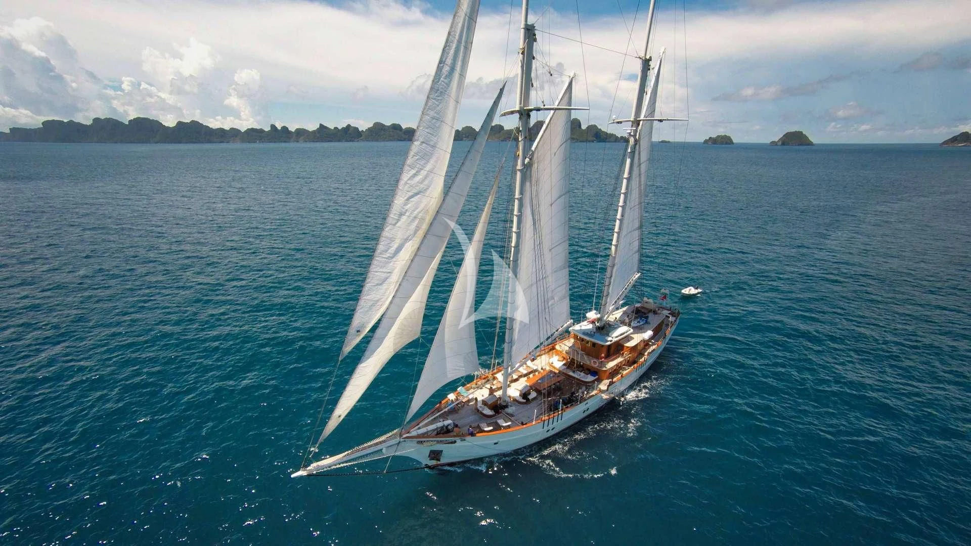 a sailboat on the water aboard MUTIARA LAUT Yacht for Sale