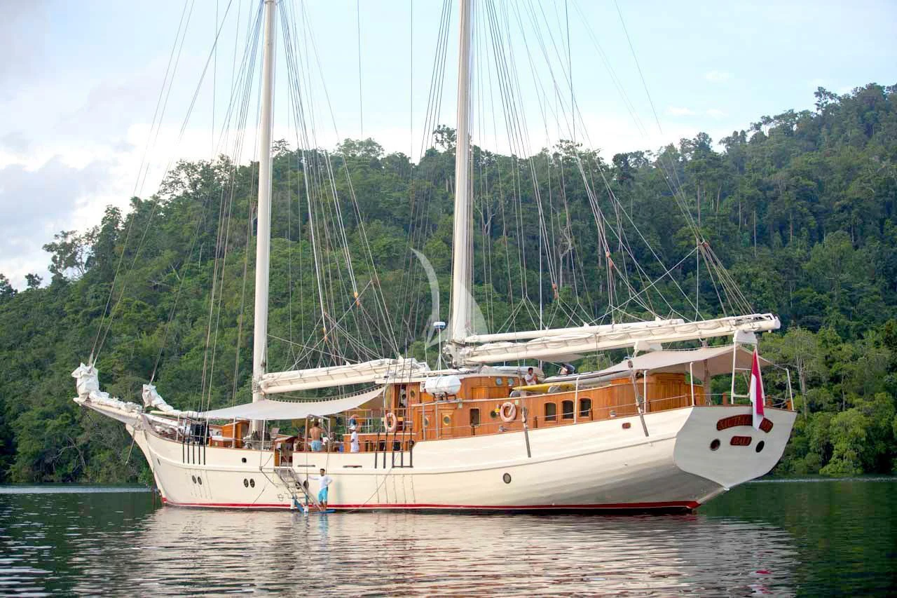 a boat on the water aboard MUTIARA LAUT Yacht for Sale
