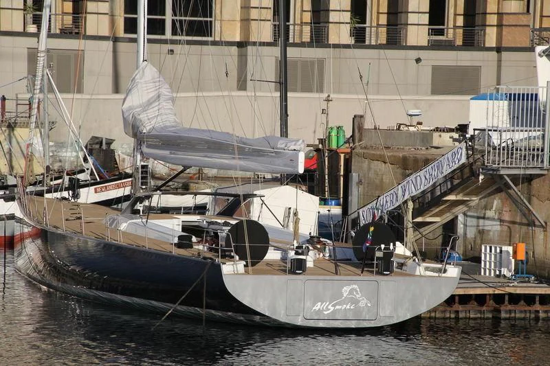 a boat in the water aboard ALLSMOKE Yacht for Sale