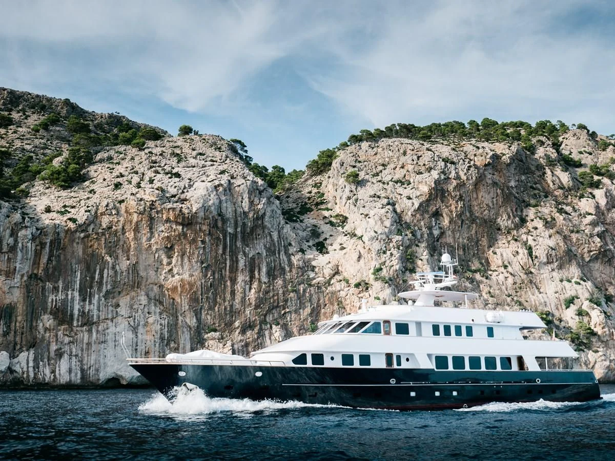 a boat on the water aboard CHARISMA Yacht for Sale