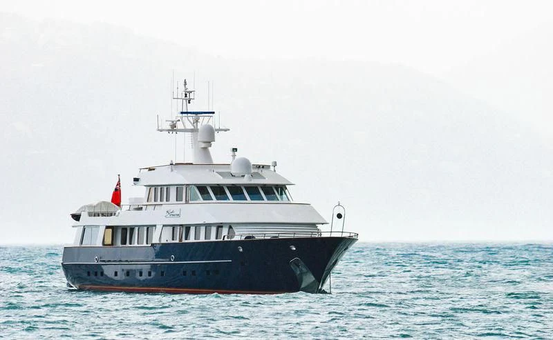 a boat in the water aboard CHARISMA Yacht for Sale