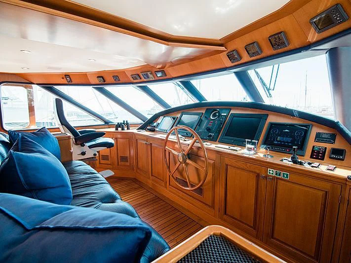 inside of a car aboard CHARISMA Yacht for Sale