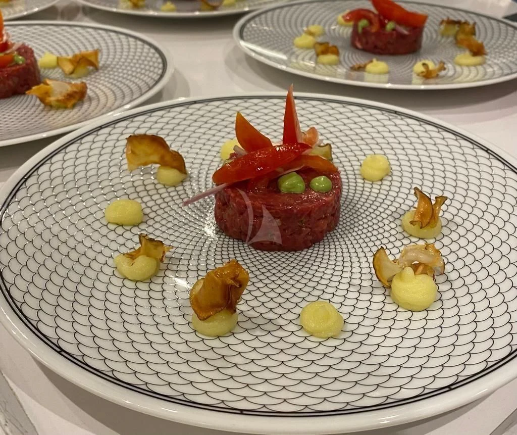 a plate of food aboard LEL Yacht for Sale