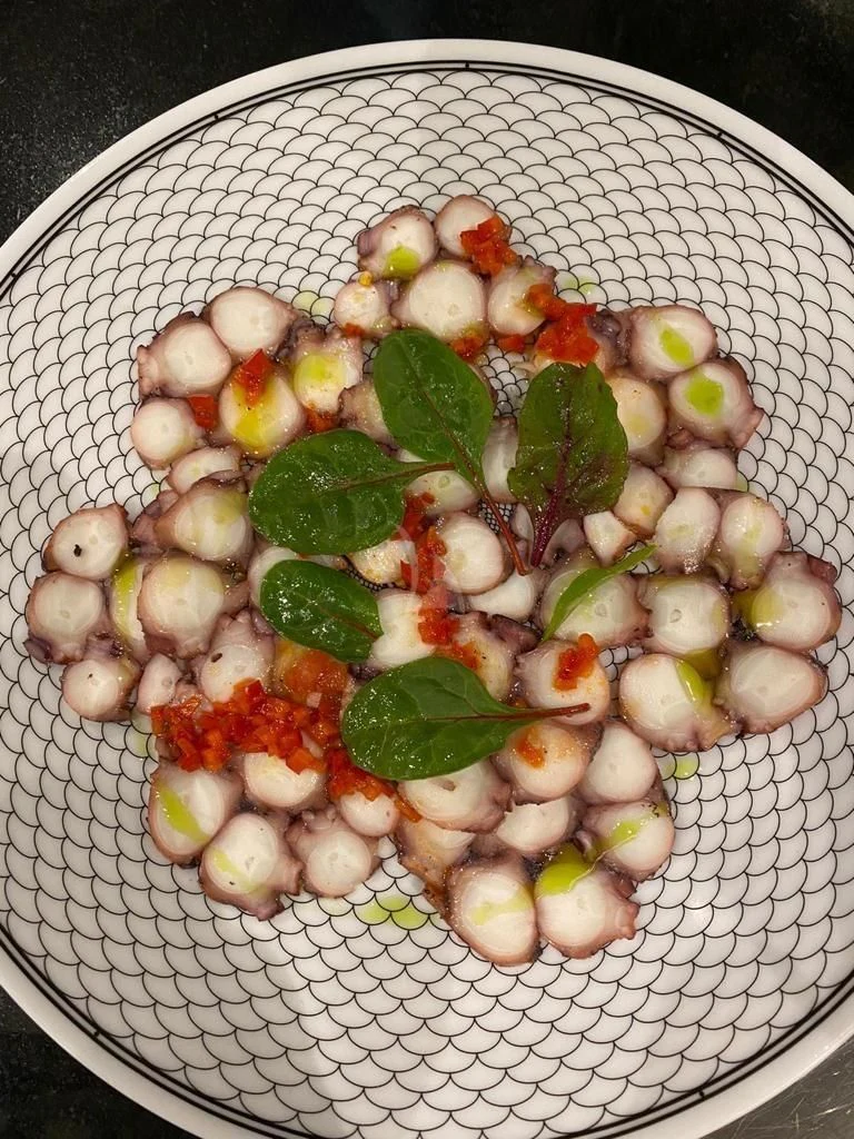 a bowl of food aboard LEL Yacht for Sale