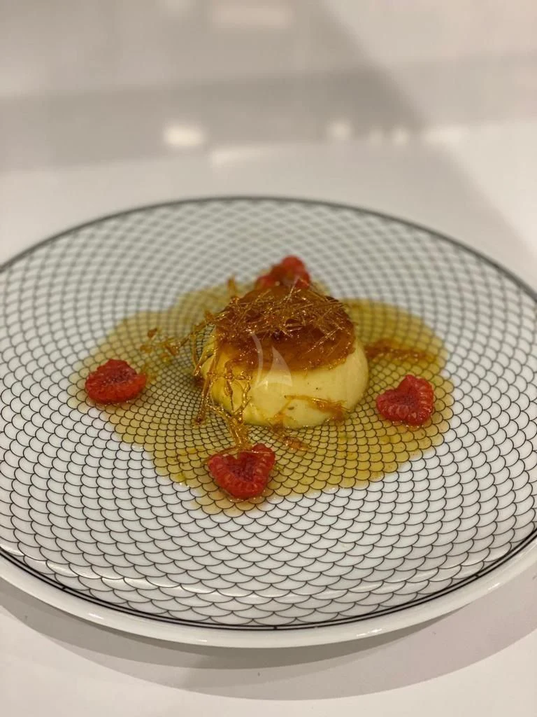 a plate of food aboard LEL Yacht for Sale