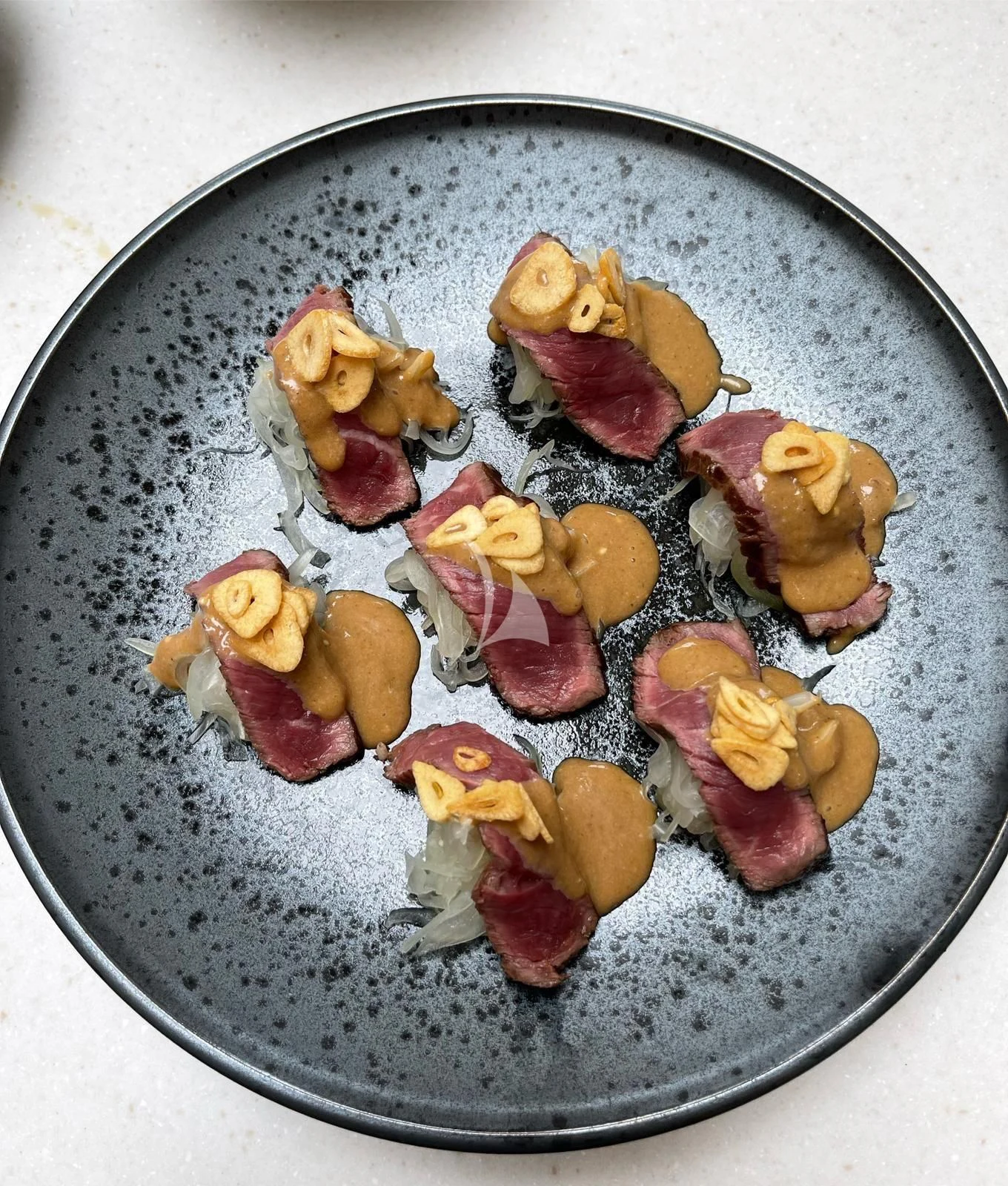 a plate of sushi aboard LEL Yacht for Sale