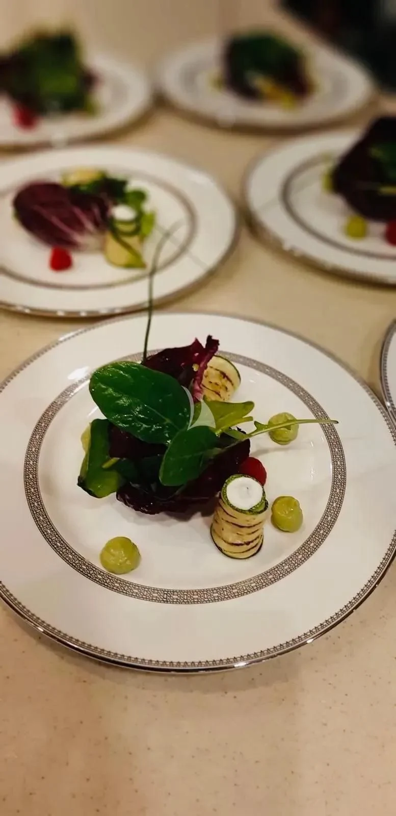 a plate of sushi aboard LEL Yacht for Sale