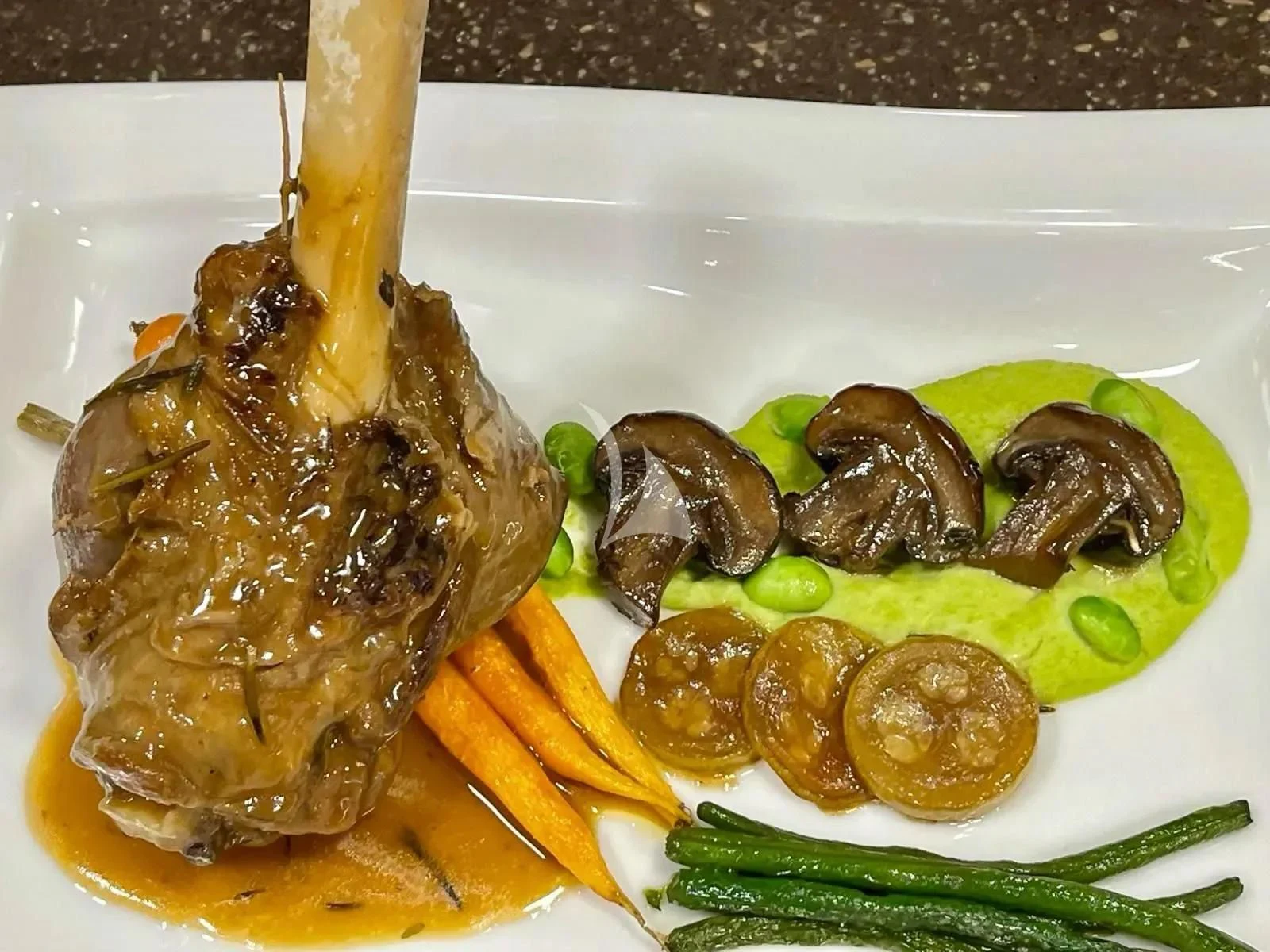 a plate of food aboard LEL Yacht for Sale