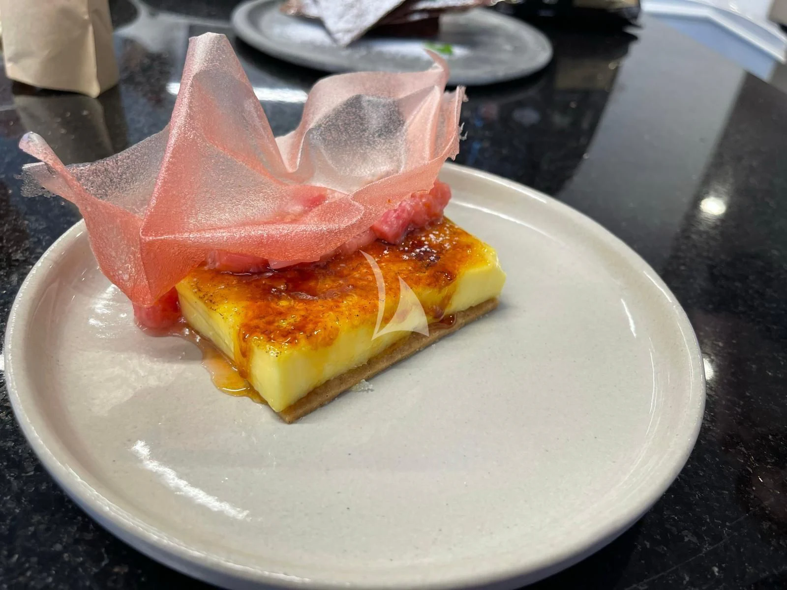 a plate of food aboard LEL Yacht for Sale