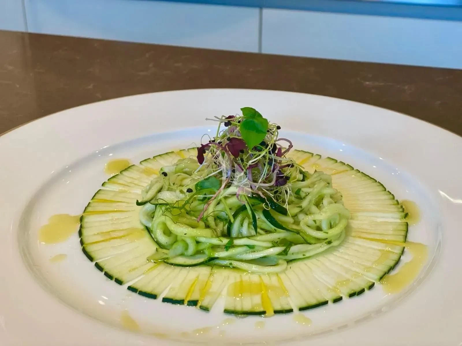 a plate of food aboard LEL Yacht for Sale