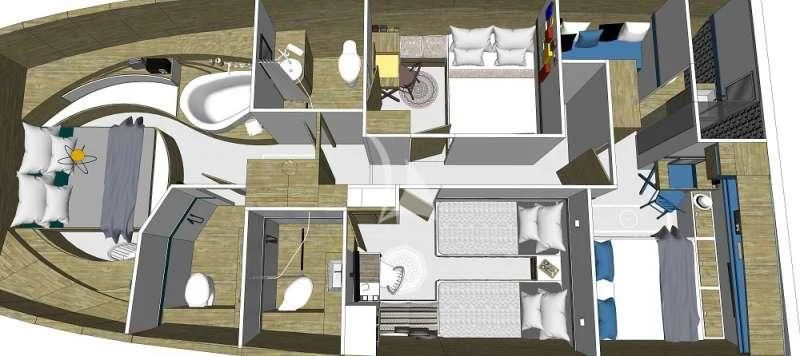 diagram aboard COSMOS Yacht for Sale