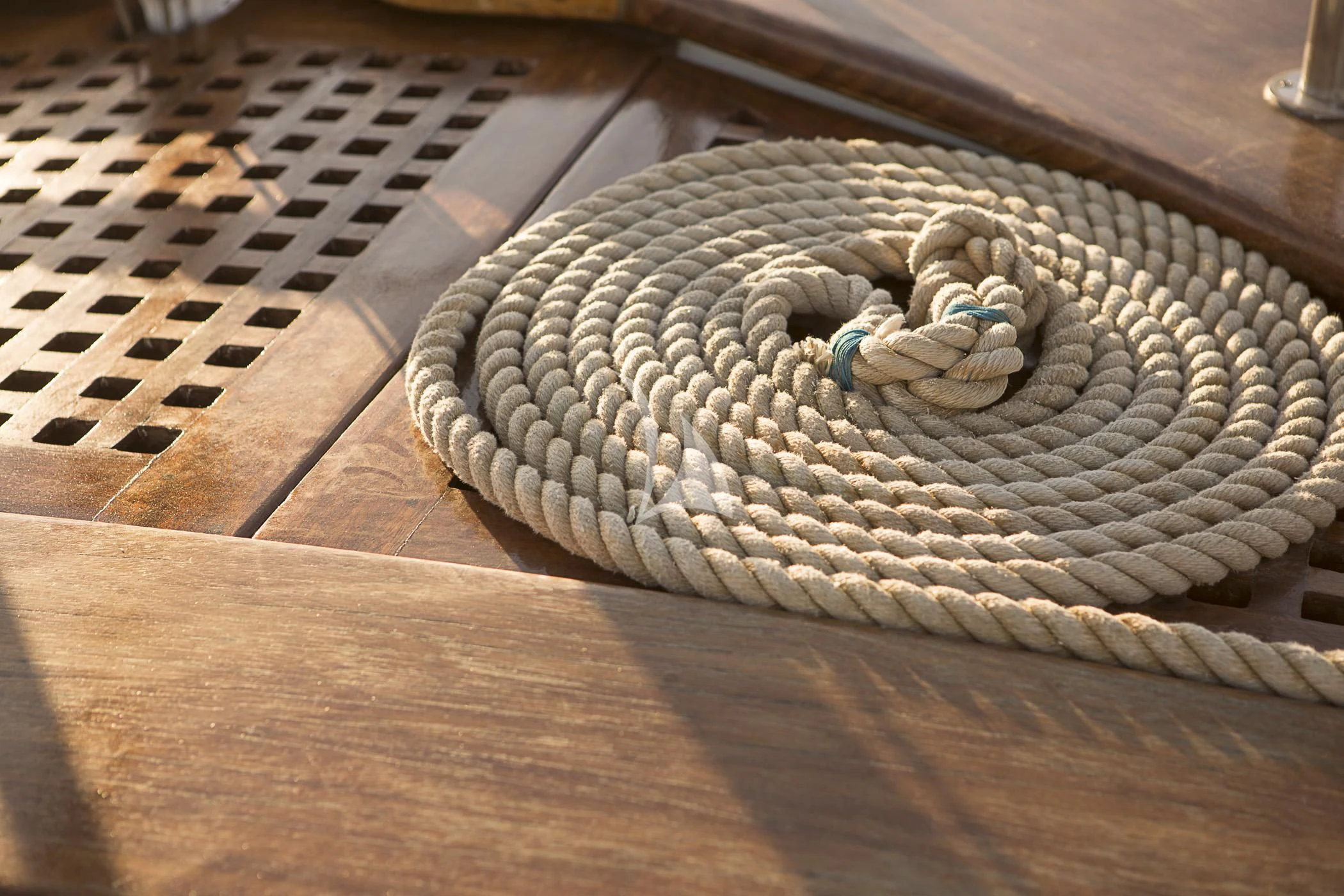 a rock on a table aboard COSMOS Yacht for Sale