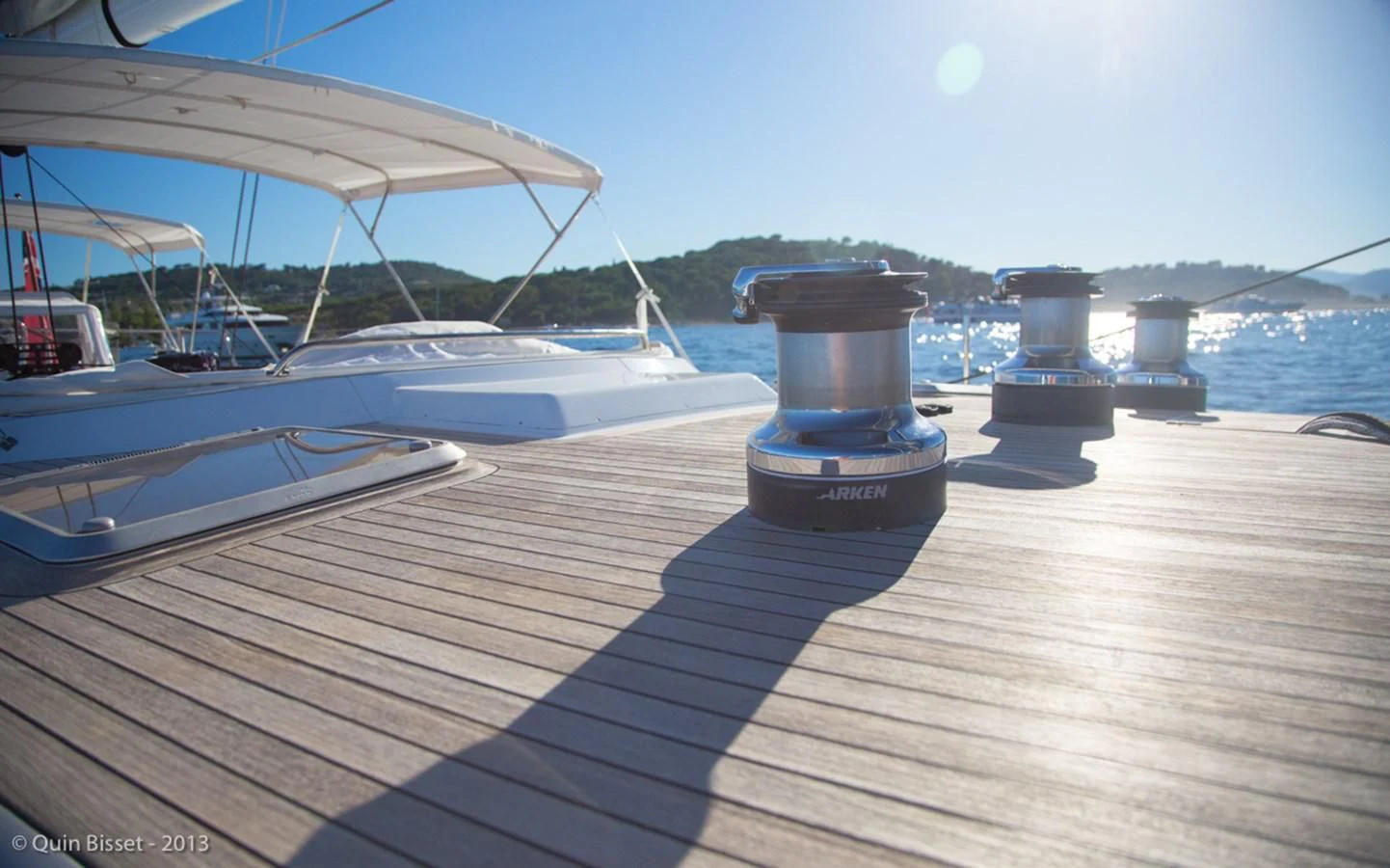 a dock with boats on it aboard FAR OUT Yacht for Sale