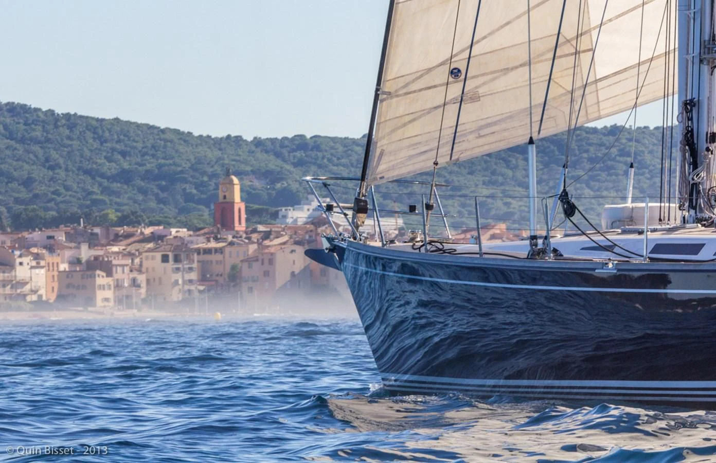 a boat in the water aboard FAR OUT Yacht for Sale