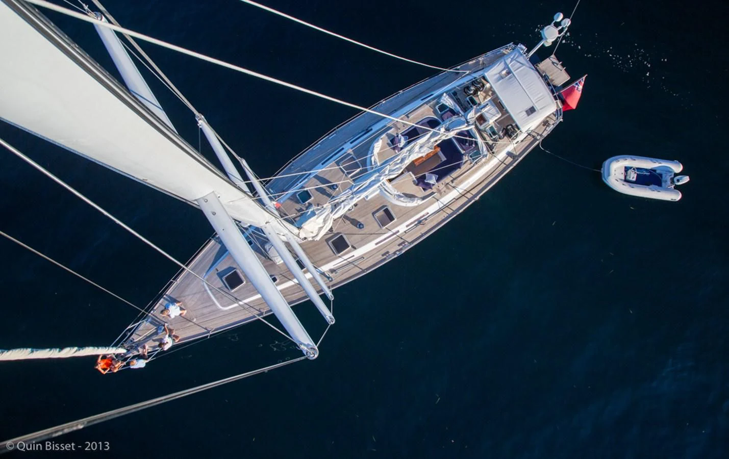 a group of people on a boat aboard FAR OUT Yacht for Sale