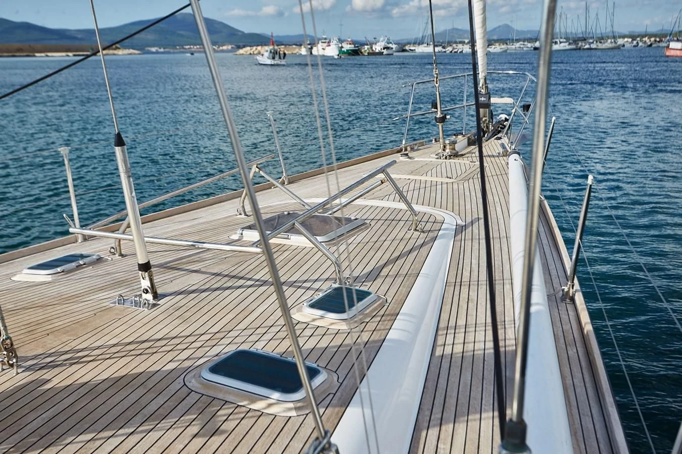 a boat on the water aboard FAR OUT Yacht for Sale