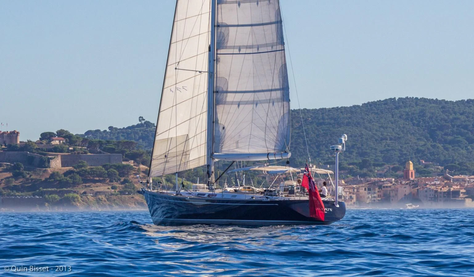 a sailboat on the water aboard FAR OUT Yacht for Sale