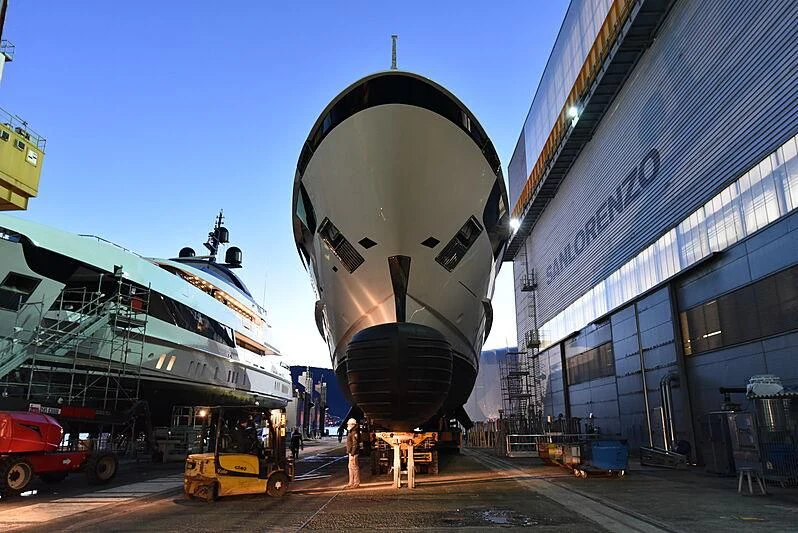 a large space shuttle on a trailer aboard ORAS Yacht for Sale