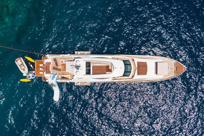 a space ship in space aboard THALYSSA Yacht for Charter