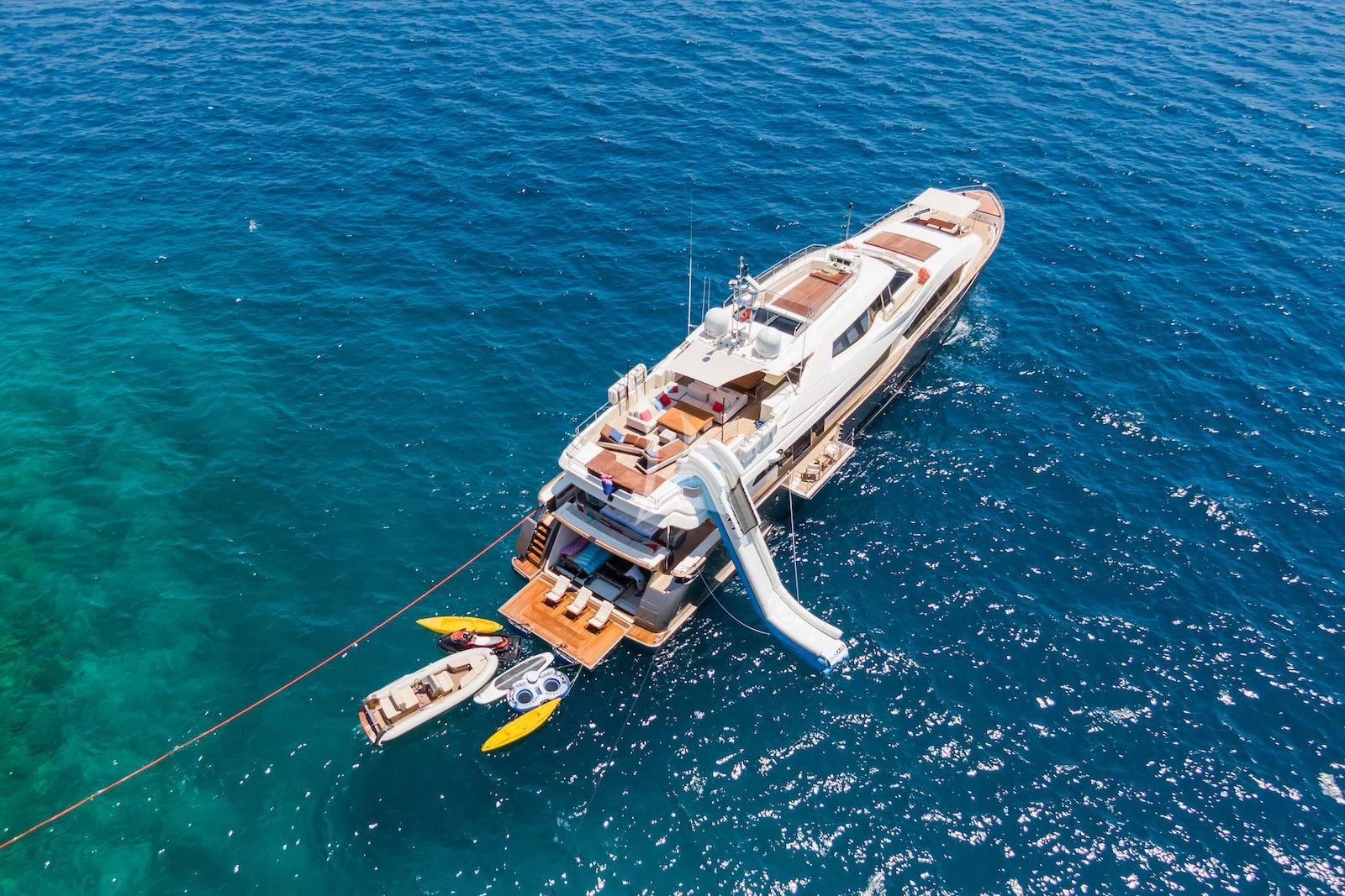 a boat on the water aboard THALYSSA Yacht for Charter