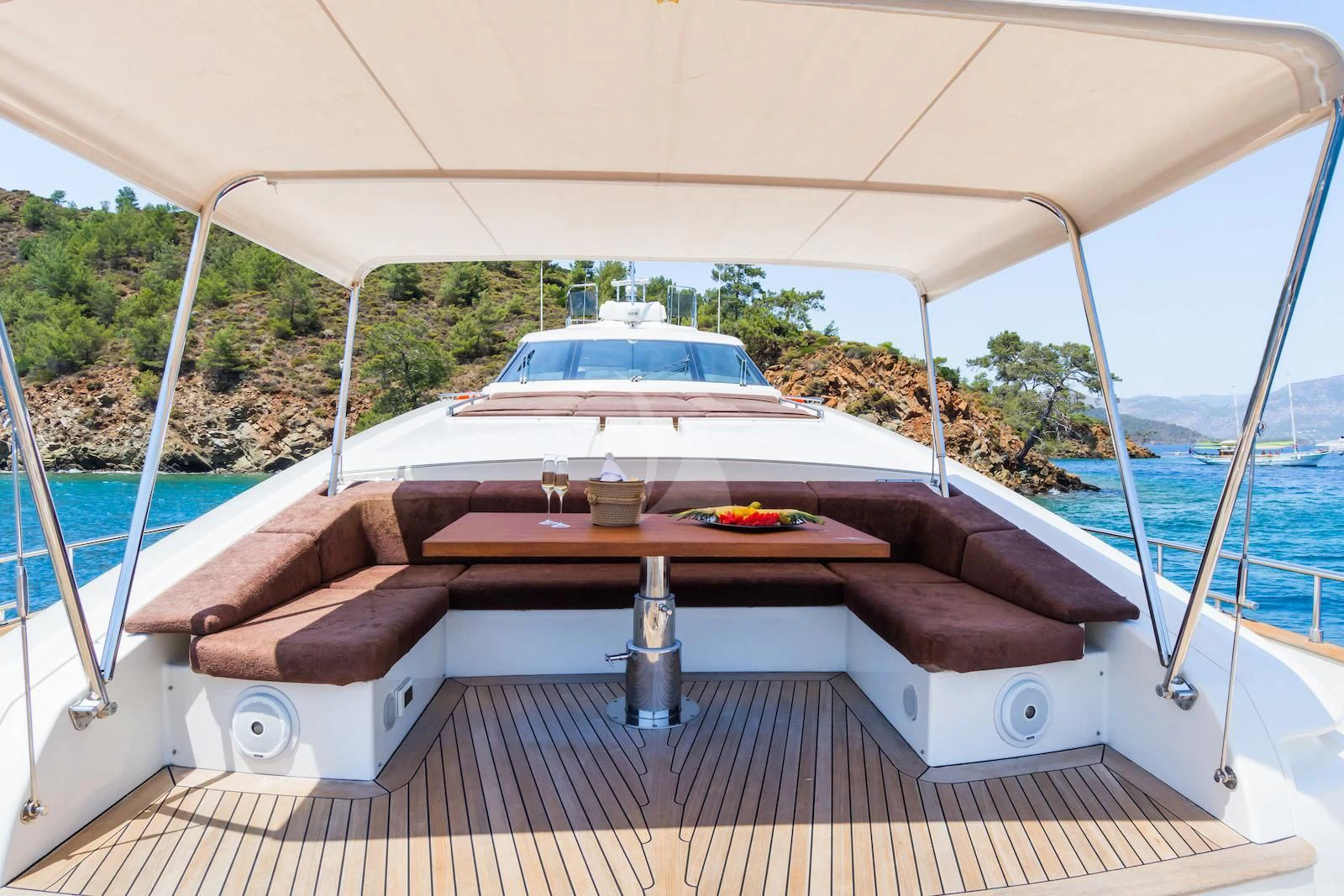 a boat on the water aboard THALYSSA Yacht for Charter