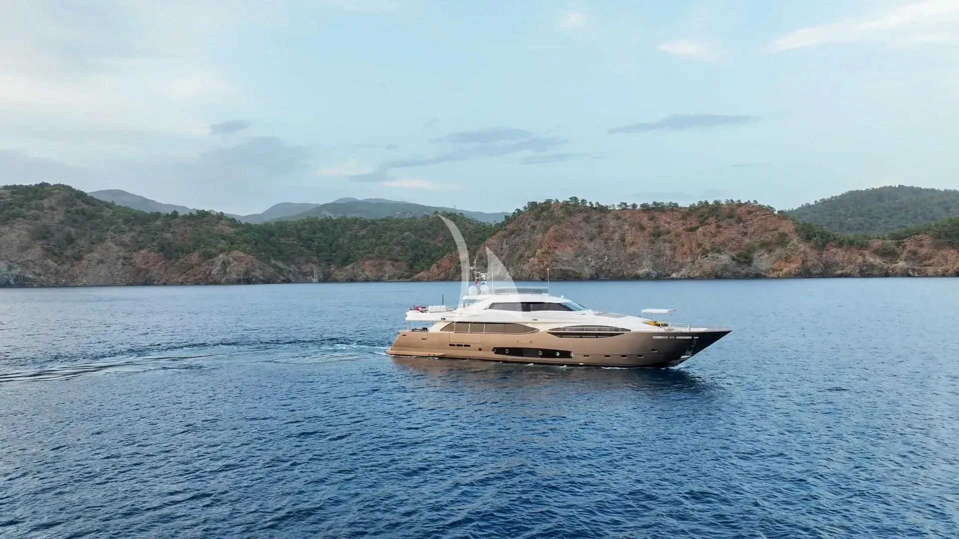 a boat on the water aboard THALYSSA Yacht for Charter